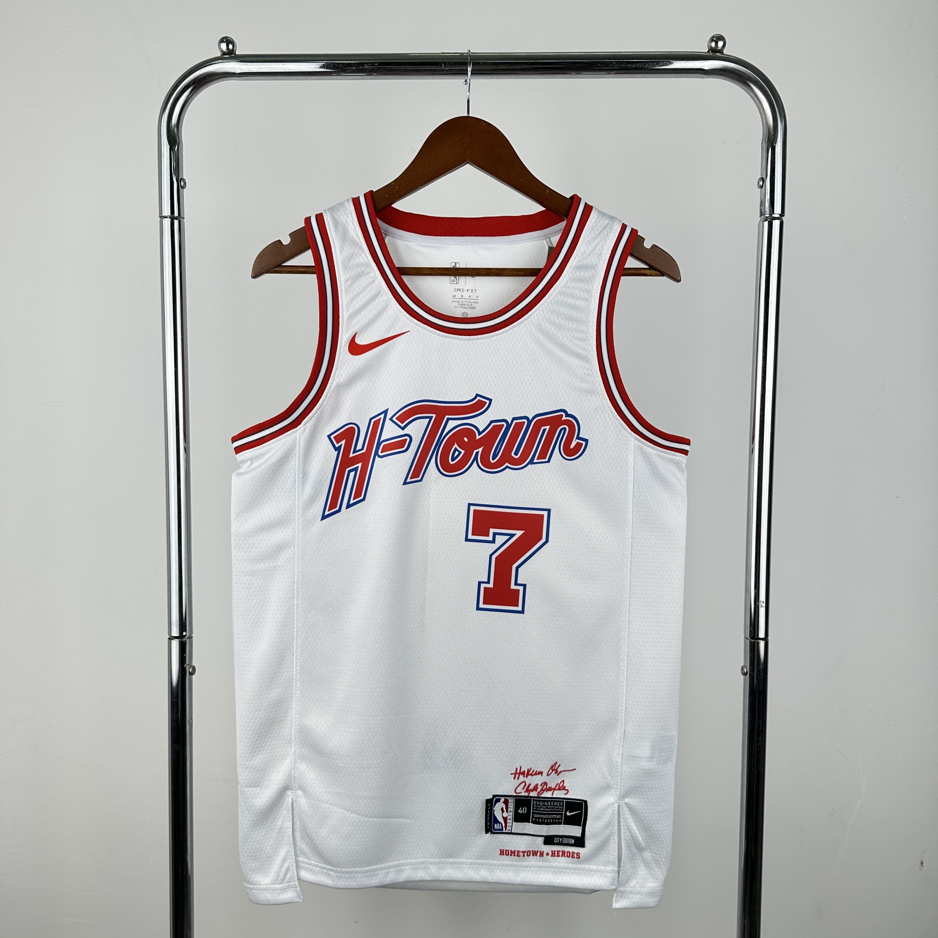 Men Houston Rockets #7 Durant white 2025 NBA jersey->houston rockets->NBA Jersey